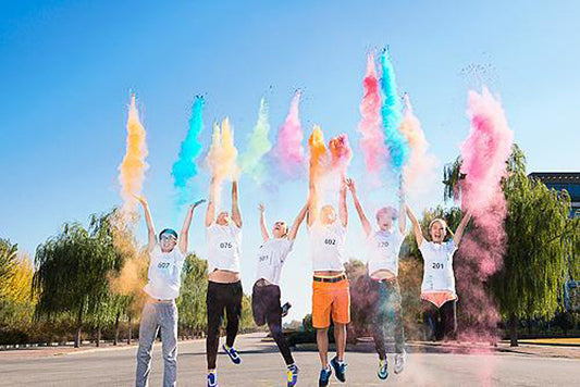 Throwing Color Powder tips for a Fun Run