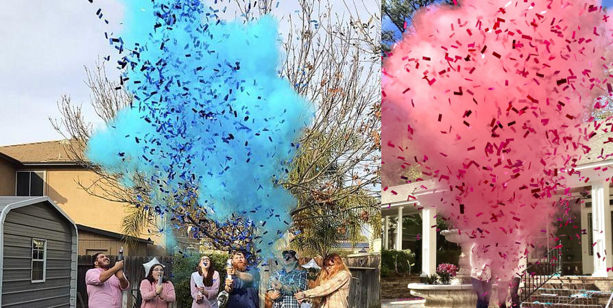 gender reveal fire extinguishers pink blue
