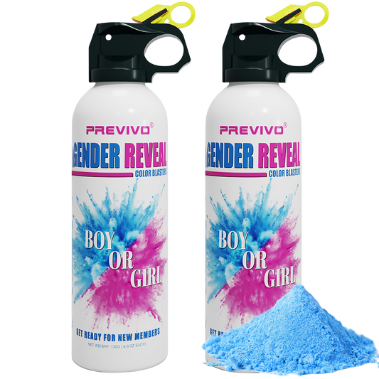 Previvo Gender Reveal Fire Extinguisher Set - 2 Pcs Bule Gender Reveal Powder Cannon