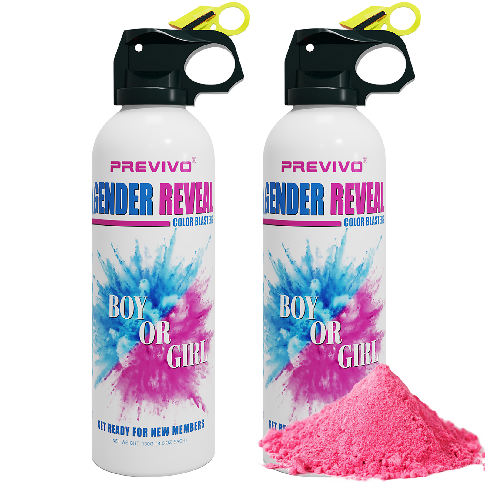Previvo Gender Reveal Fire Extinguisher Set - 2 Pcs Pink Gender