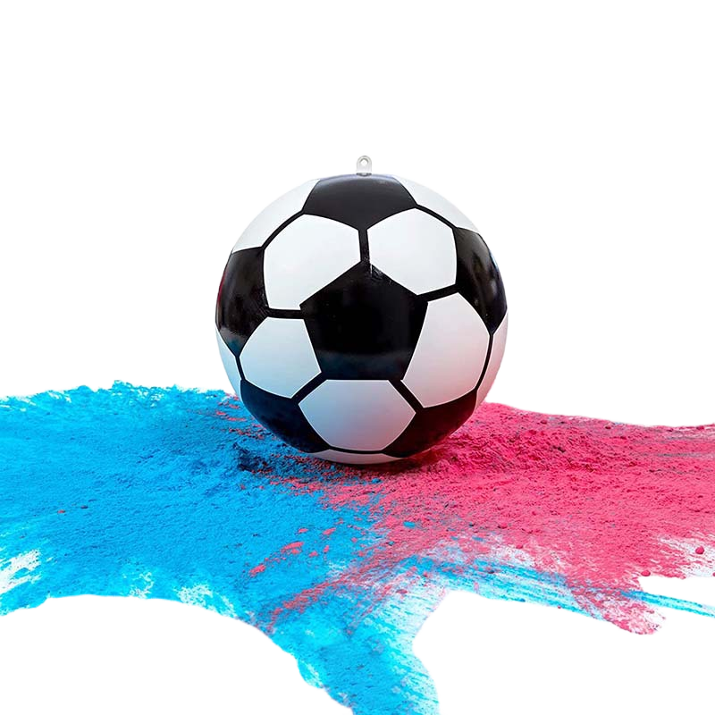 Gender Reveal Soccer Ball - Pink and Blue Kit for Baby Gender