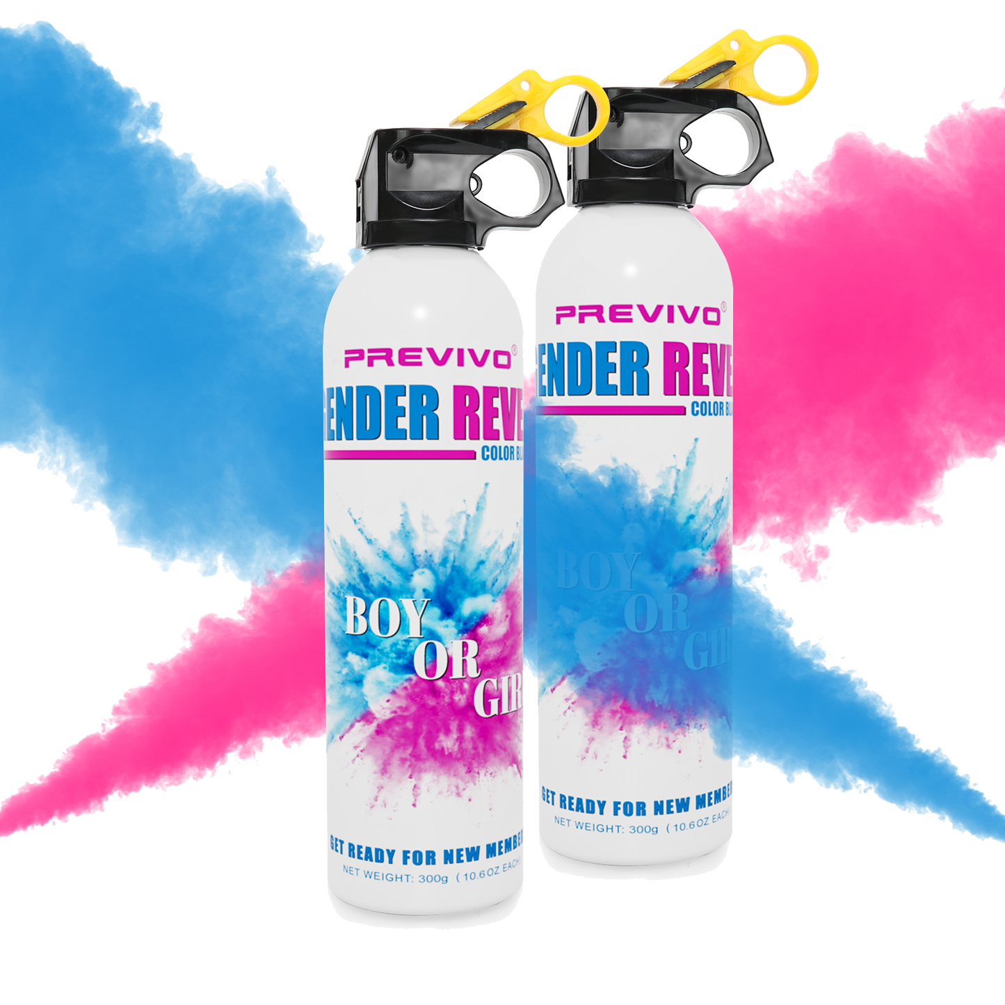 Previvo Gender Reveal color blaster Set - 2 Pcs Bule/Pink Powder