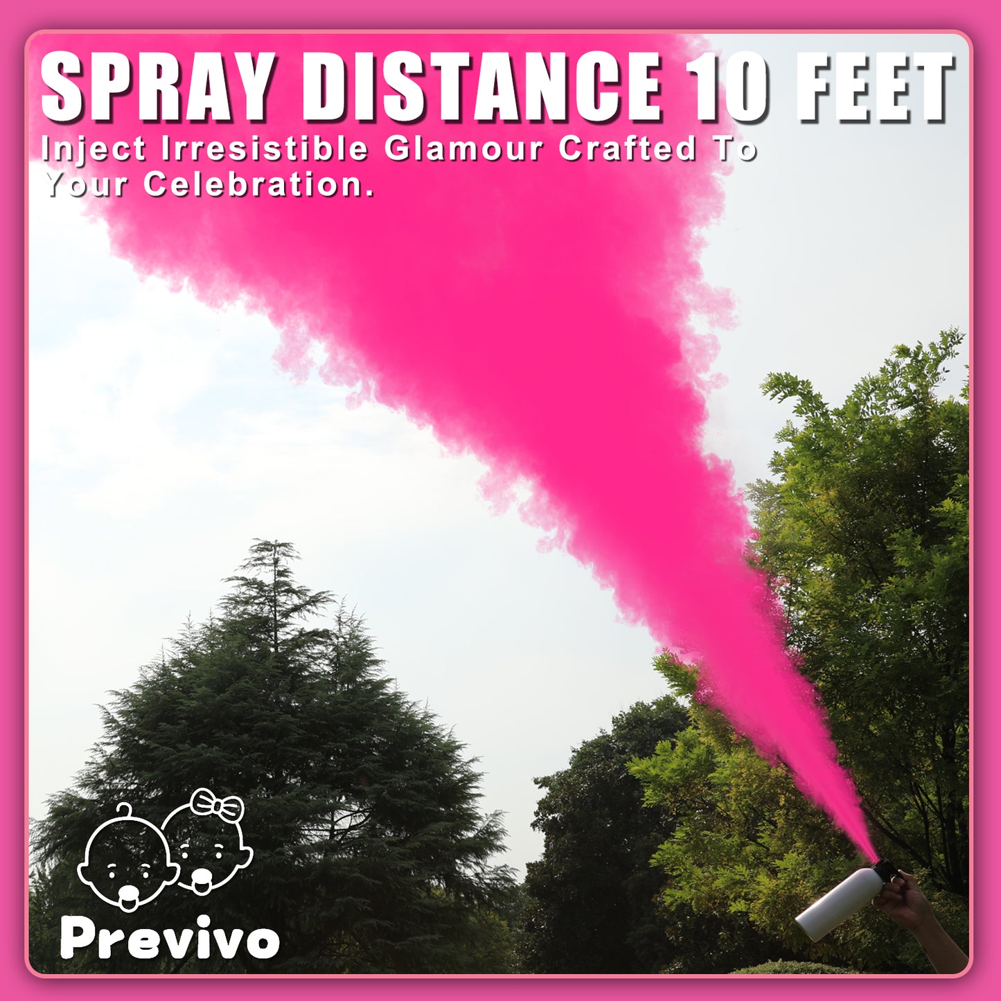 Previvo Gender Reveal Fire Extinguisher Set - 4 Pcs Pink Gender Reveal Powder color spray