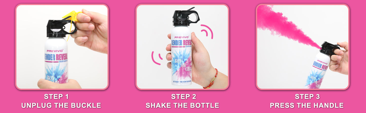 Wholesale,Previvo Colors spray Gender Reveal Color Blasters, baby shower gift