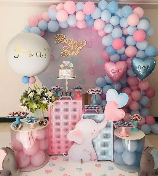 gender reveal party ，gender reveal party， baby shower gender reveal ideas， color spray