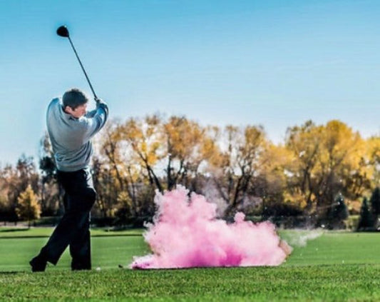 How does the golf ball gender reveal work?