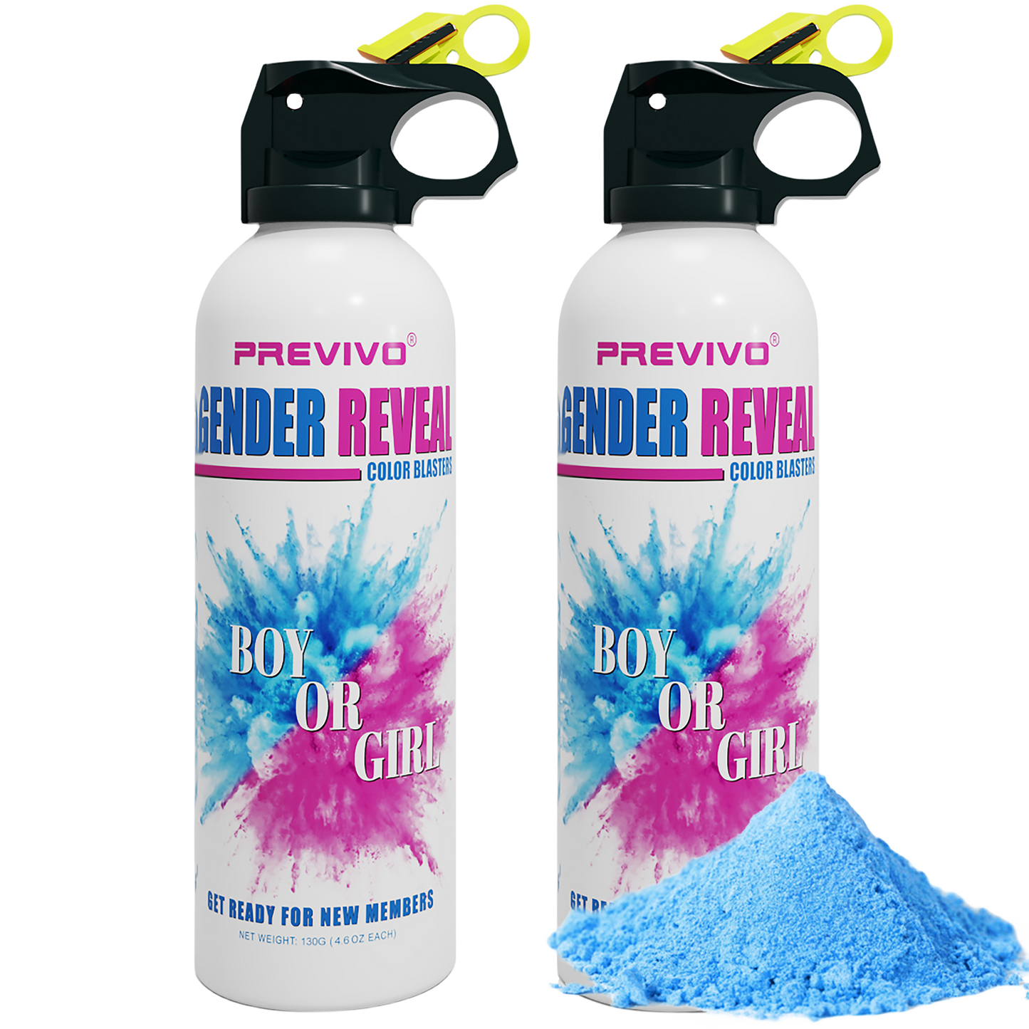 Previvo Gender Reveal Fire Extinguisher Set - 2 Pcs Bule Gender Reveal Powder Cannon