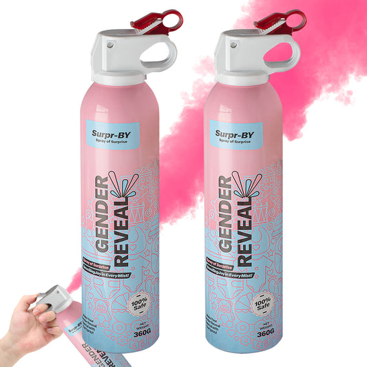 Large Gender Reveal Fire Extinguisher Set - 2/4 Pack Pink/Bule Gender Reveal Color Powder Spray - 100% Biodegradable Party Supplies- for Memorable Baby Gender Reveal Decorations & Ideas(Boy)