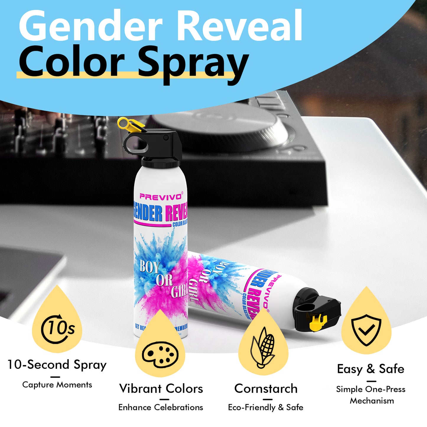 Pink Smoke Powder Blaster /Gender Reveal Fire Extinguisher Color Blasters