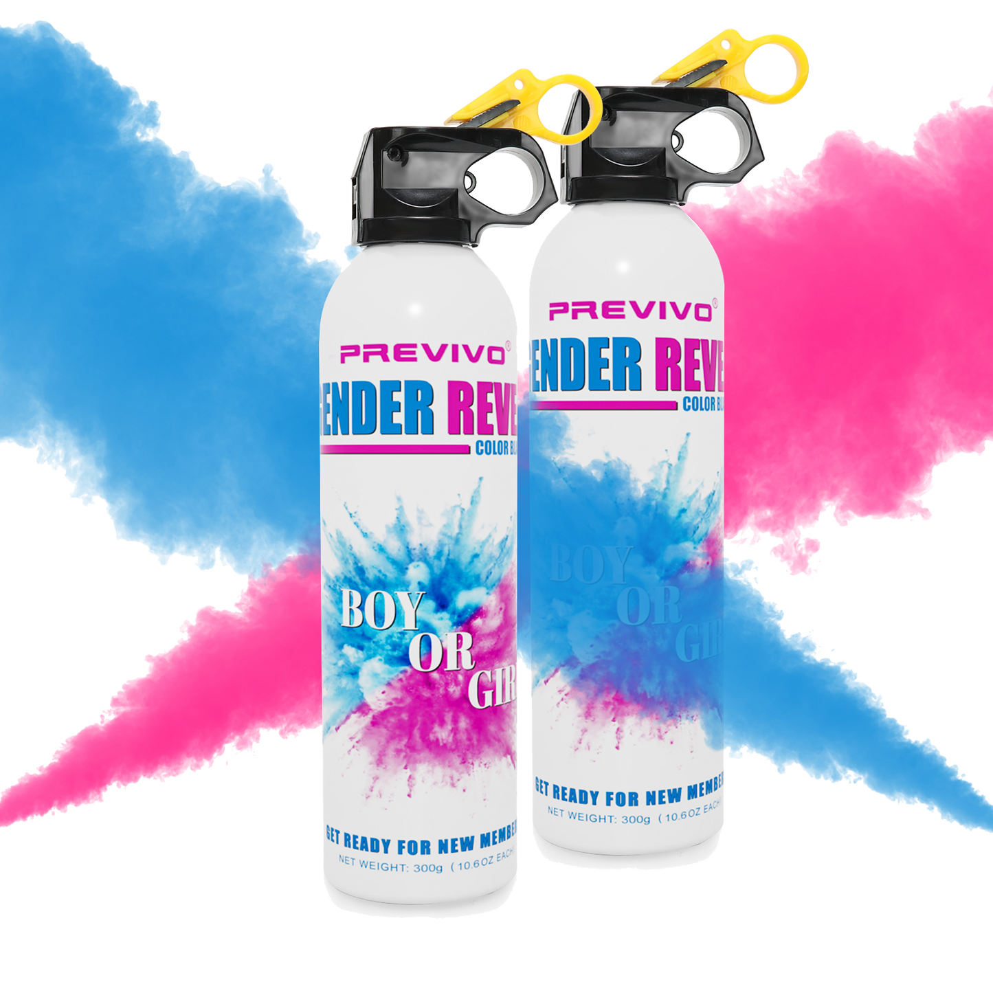 Previvo Gender Reveal color blaster Set - 2 Pcs Bule/Pink  Powder