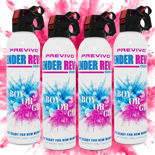 Large Gender Reveal Fire Extinguisher - 4 Pcs Gender Reveal 100% Biodegradable Party Supplies For Memorable Baby Gender Reveal Decorations & Ideas (PINK 4PCS)