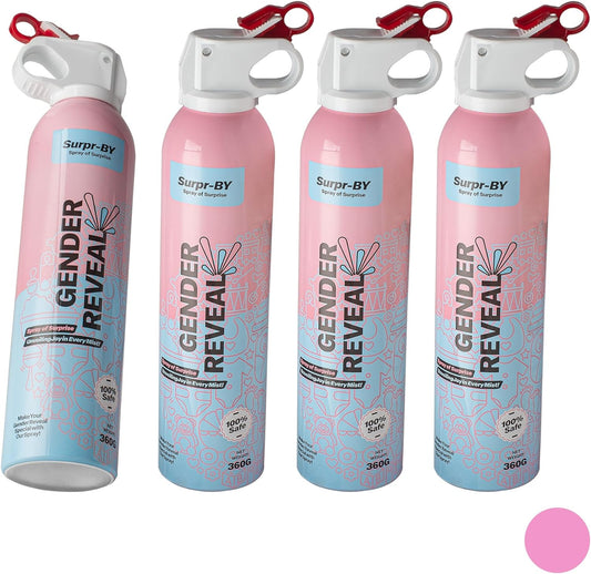 Large Gender Reveal Fire Extinguisher Set - 4 Pack Bule Gender Reveal Color Powder Spray - 100% Biodegradable Party Supplies- for Memorable Baby Gender Reveal Decorations & Ideas(Boy)